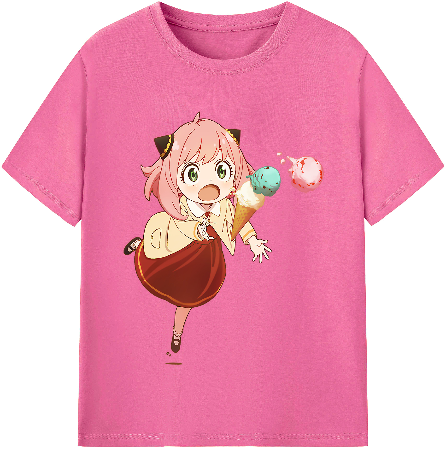 （画像用） SPY×FAMILY间谍家家酒 レディースカジュアルプリントTシャツ（綿100％）